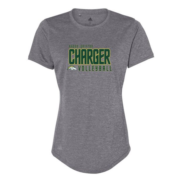 Ayden-Grifton Volleyball | Charger Word Logo | Adidas Sport Tee | Ladies & Unisex Ayden-Grifton Volleyball | Charger Word Logo | Adidas Sport Tee | Ladies & Unisex