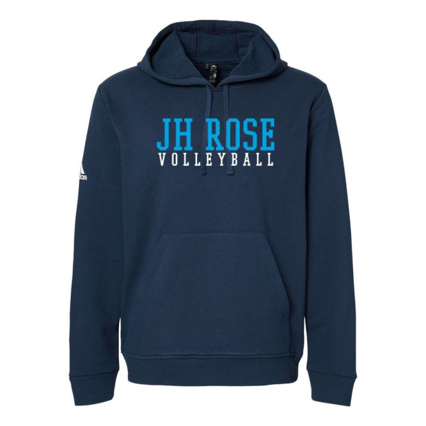 Rose Volleyball | College Block Logo | Adidas - Fleece Hooded Sweatshirt