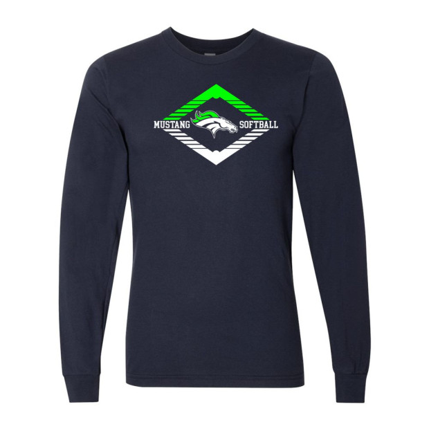 Hope Softball Long-Sleeve Cotton Tee| Diamond Design Hope Softball Long-Sleeve Cotton Tee| Diamond Design