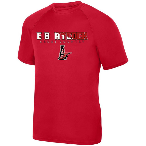 E B Aycock Cross Country Short-Sleeve Performance Tee | Word Logo | Multiple Colors