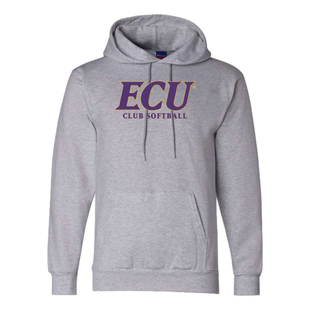 ECU Club Softball | Slant Logo | Champion -  Hooded Sweatshirt