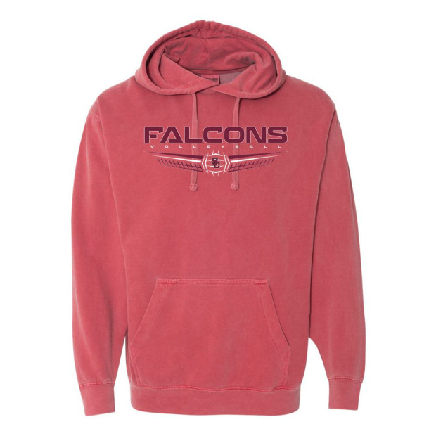 South Central Volleyball | Falcons Logo | Comfort Colors Hooded Sweatshirt South Central Volleyball | Falcons Logo | Comfort Colors Hooded Sweatshirt