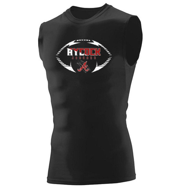 E B Aycock Football Hyperform Sleeveless Compression Shirt | Football Logo E B Aycock Football Hyperform Sleeveless Compression Shirt | Football Logo