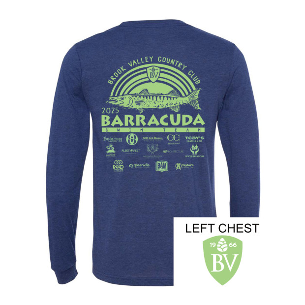 Brook Valley CC Barracuda Swim Team | Tri-Blend Long-Sleeve Tee Brook Valley CC Barracuda Swim Team | Tri-Blend Long-Sleeve Tee