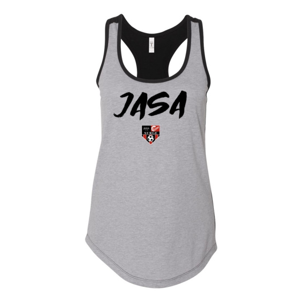 JASA Soccer | Brush Logo | Colorblocked Racerback Tank JASA Soccer | Brush Logo | Colorblocked Racerback Tank
