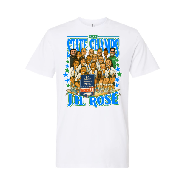JH Rose Volleyball State Champions | Retro Team Caricature Design | Unisex Premium T-Shirt JH Rose Volleyball State Champions | Retro Team Caricature Design | Unisex Premium T-Shirt