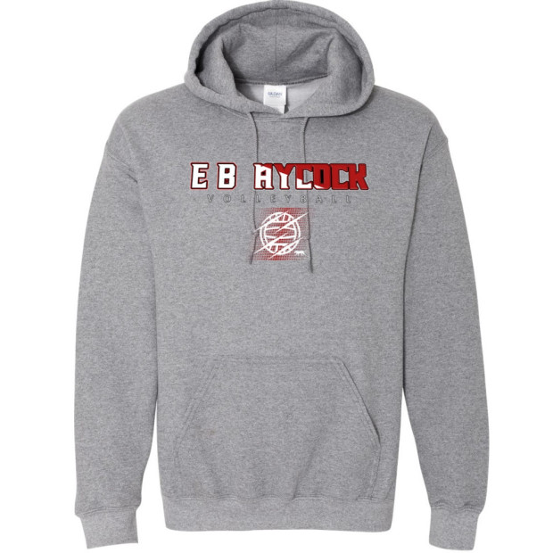 EB Aycock Cotton Hooded Sweatshirt | Volleyball Word Logo | Multiple Colors EB Aycock Cotton Hooded Sweatshirt | Volleyball Word Logo | Multiple Colors