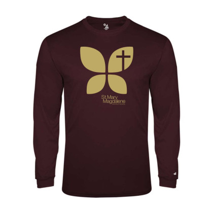 St. Mary Magdalene Catholic School | Gold Monarch Logo | Tri-Blend Long-Sleeve T-Shirts