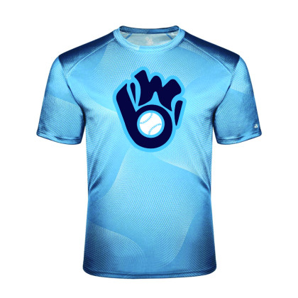 Brown & Wood Baseball | Glove Logo | Warp Tee