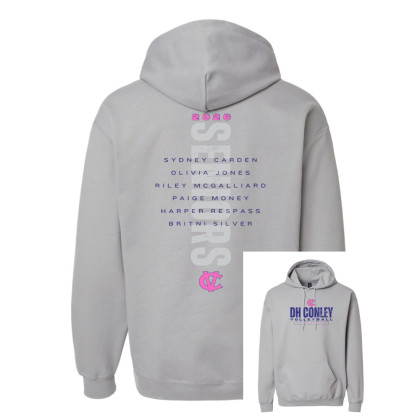 2026 Senior | DH Conley Volleyball | Cotton Hooded Sweatshirt