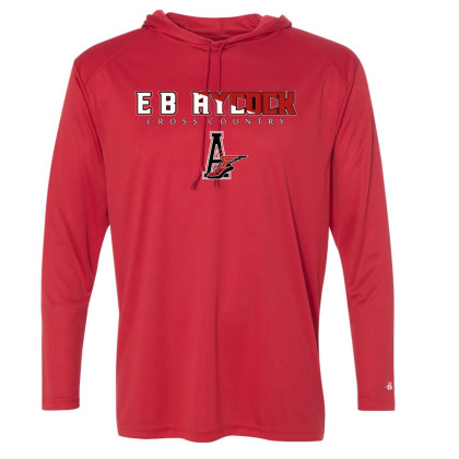 EB Aycock Cross Country Hooded Performance T-Shirt | Word Logo | Multiple Colors