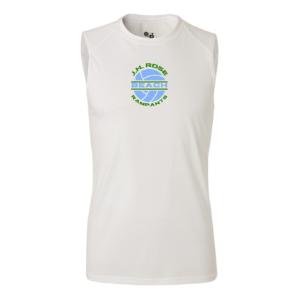 Rose Beach | Men's Sleeveless Tee | Small Logo Center - Select Design