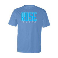 JH Rose Volleyball Short-Sleeve Performance Tee | Blue Rose | Multiple Colors
