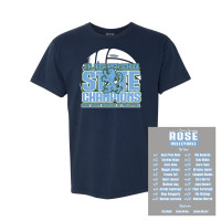 JH Rose Volleyball State Champions | Rampant State | Short-Sleeve Comfort Colors