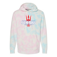 Darnestown Swim Team | Block Logo | Unisex Midweight Tie-Dyed Hooded Sweatshirt