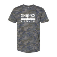 Ridgewood Elementary | Sharks Word Logo | Short-Sleeve Cotton Tee