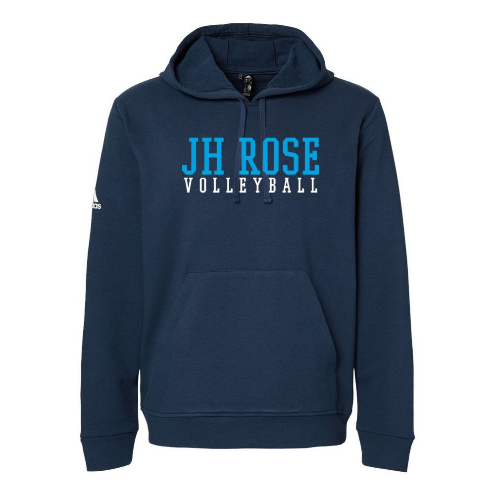 Rose Volleyball | College Block Logo | Adidas - Fleece Hooded Sweatshirt