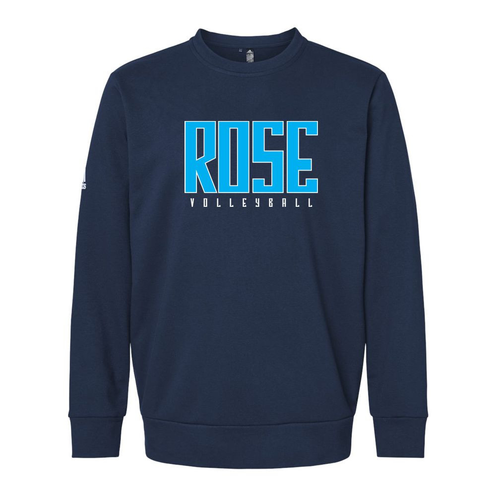Rose Volleyball | Blue Rose | Adidas Fleece Crewneck