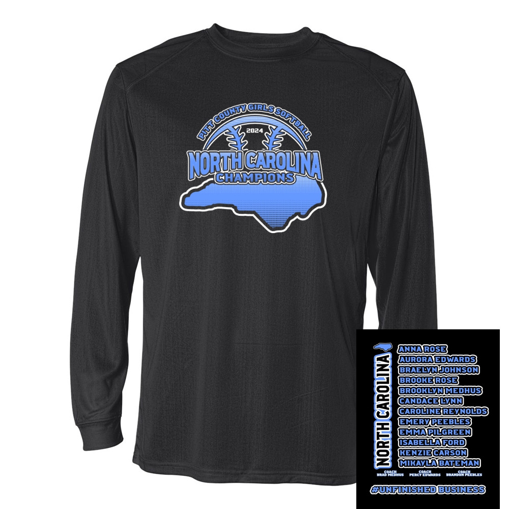 2024 North Carolina Champions | Long-Sleeve Performance Tee | Proceeds Benefit the Team