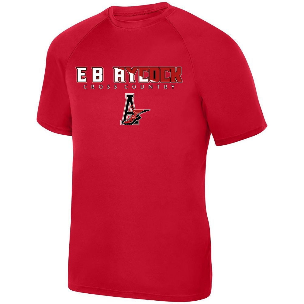 E B Aycock Cross Country Short-Sleeve Performance Tee | Word Logo | Multiple Colors