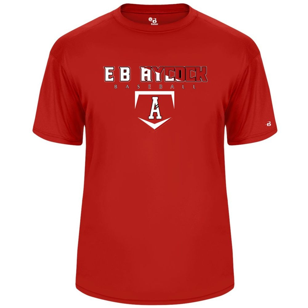 E B Aycock Short-Sleeve Performance Tee | Baseball Word Logo | Multiple Colors