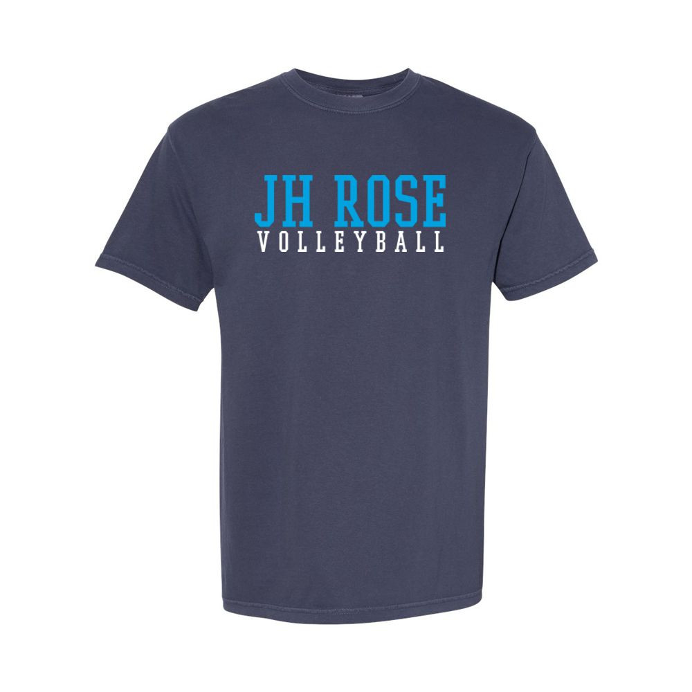 Rose Volleyball | College Block Logo | Short-Sleeve Comfort Colors