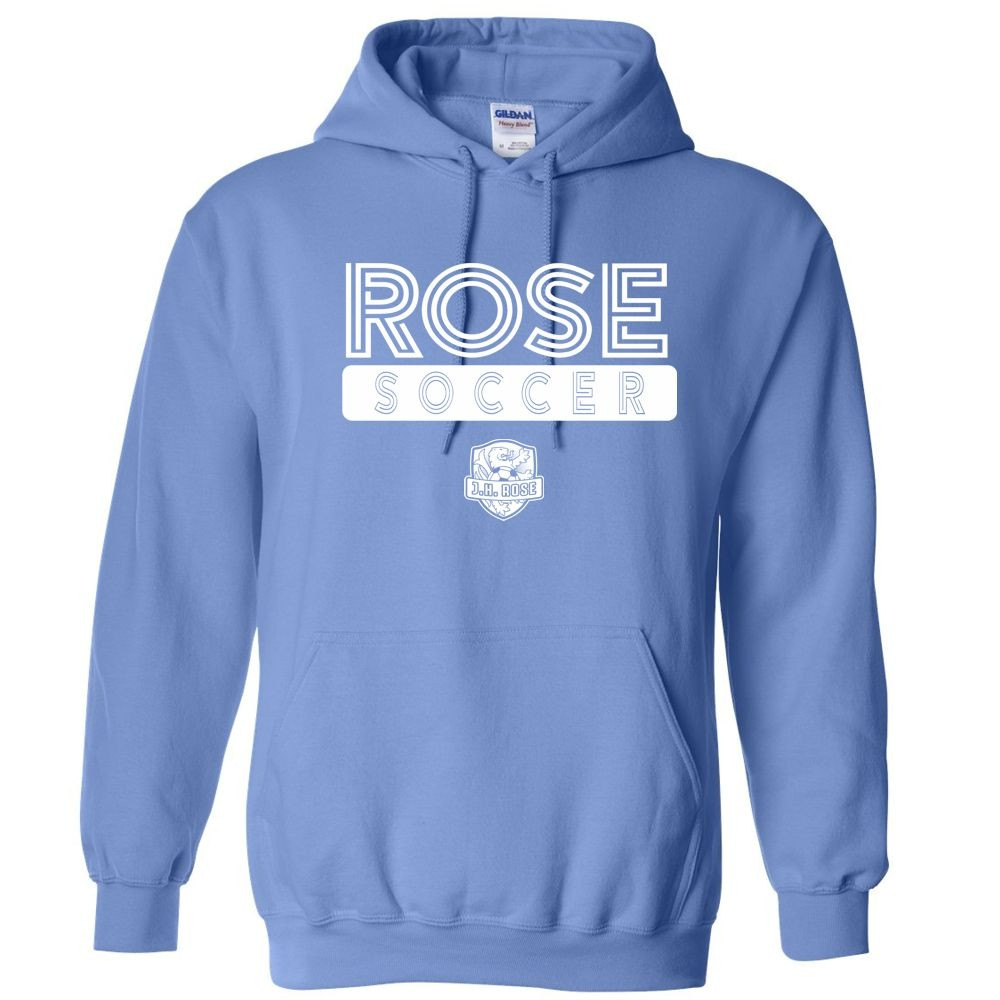 JH Rose Soccer Cotton Hooded Sweatshirt | 3 Line Logo | Multiple Colors