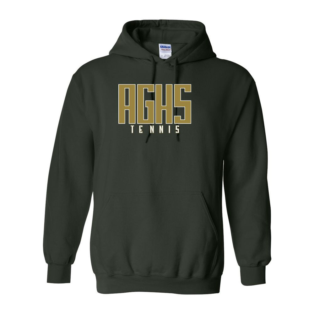 AGHS Tennis | Cotton Hooded Sweatshirt | Word Logo