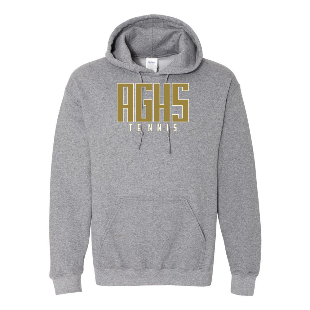 AGHS Tennis | Cotton Hooded Sweatshirt | Word Logo