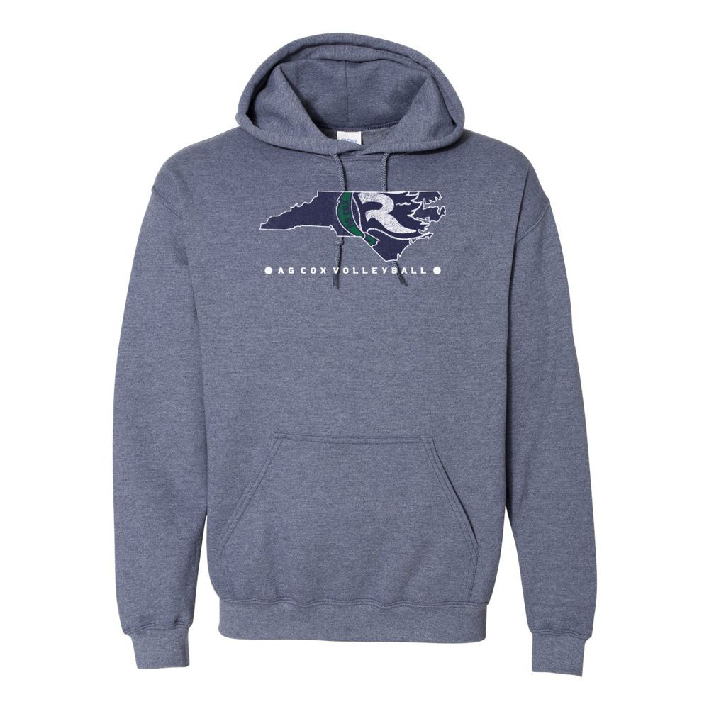 AG Cox Volleyball | Cotton Hooded Sweatshirt | Multiple Colors