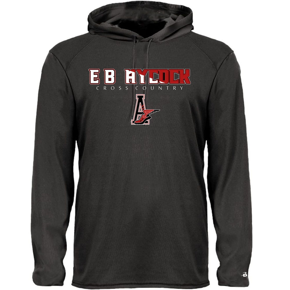 EB Aycock Cross Country Hooded Performance T-Shirt | Word Logo | Multiple Colors