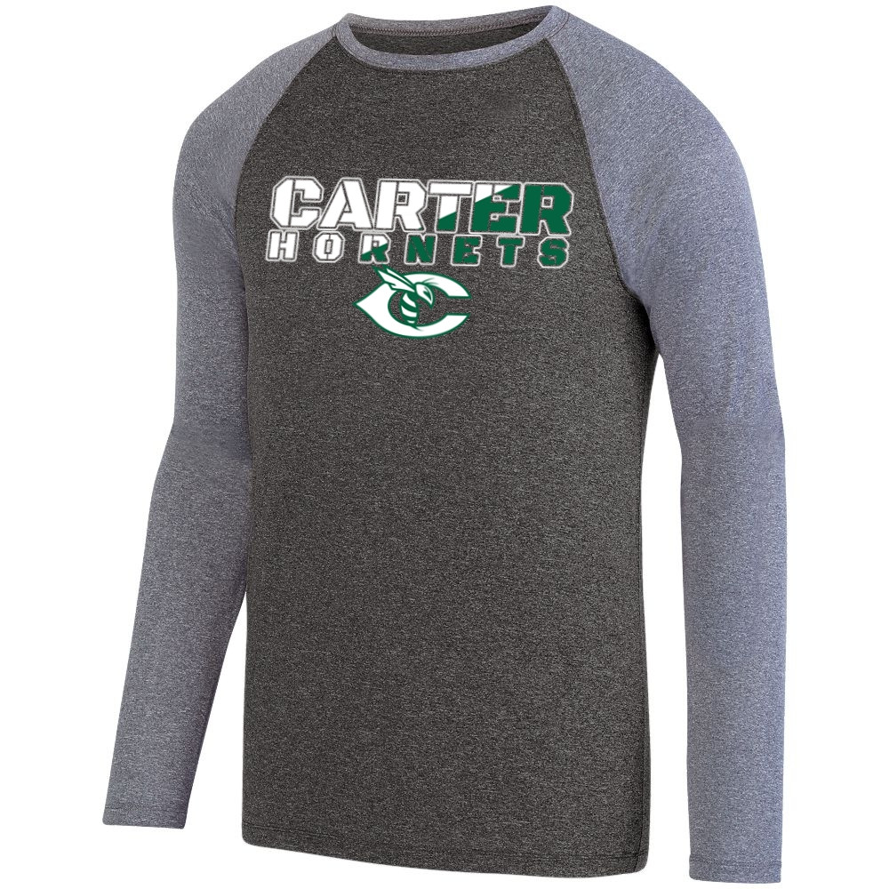 Carter Hornets Slash Design Long-Sleeve Performance Raglan T-Shirt | Multiple Colors