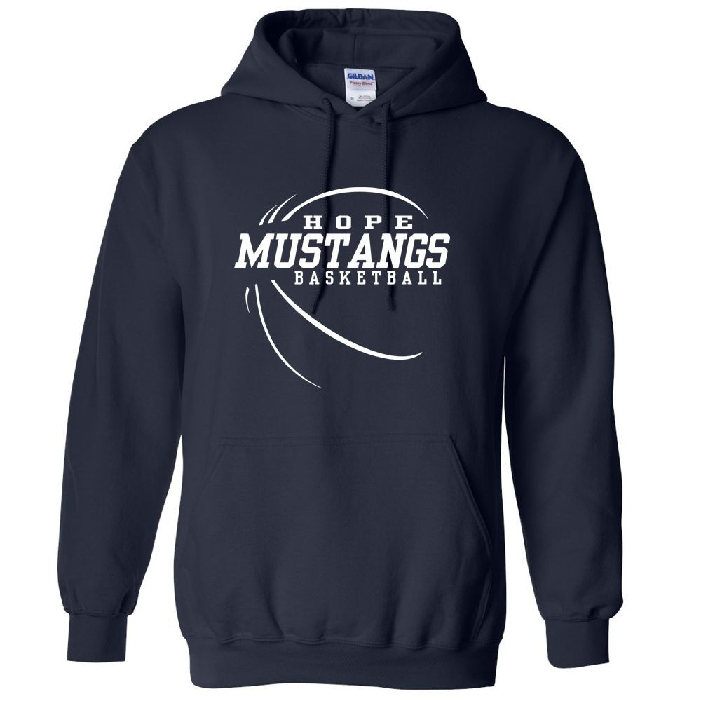 Hope Boys Basketball |  Old School Logo | Cotton Hooded Sweatshirt | Multiple Colors