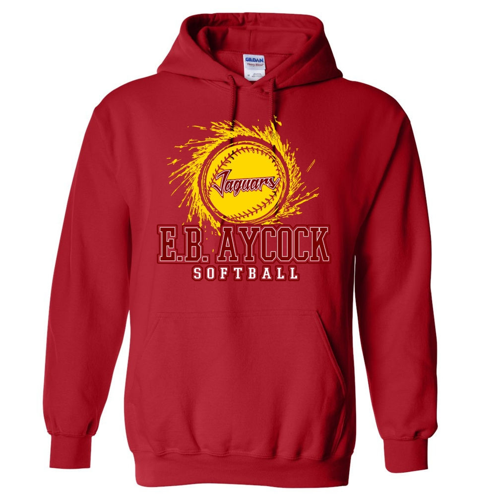 EB Aycock Softball Cotton Hooded Sweatshirt | Softball Logo