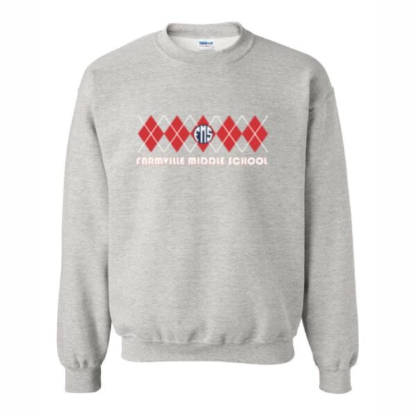 Farmville Middle School Sweatshirt | Argyle Design | Multiple Logo