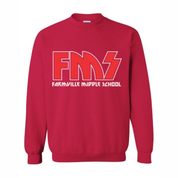 Farmville Middle School Sweatshirt | FMS Kiss Design | Multiple Logo