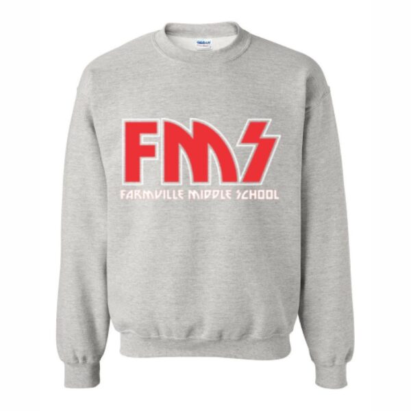 Farmville Middle School Sweatshirt | FMS Kiss Design | Multiple Logo