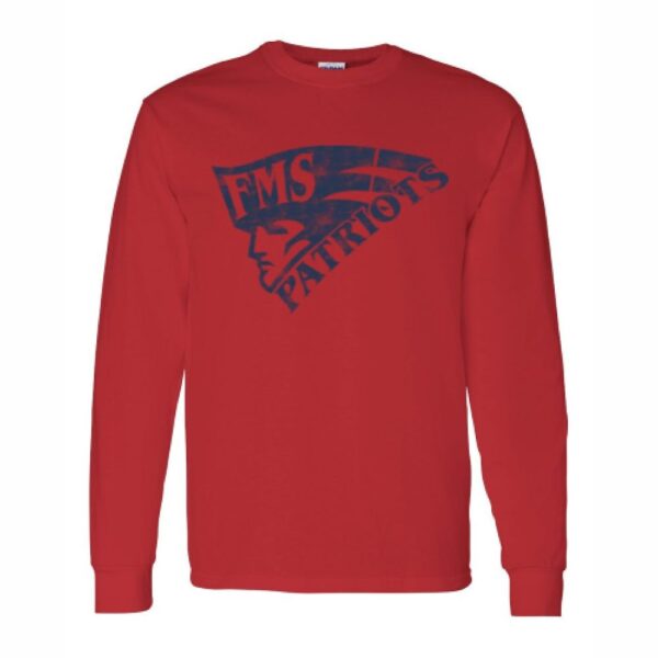 Farmville Middle School | Long-Sleeve T-Shirt | Distressed Patriots Design | Multiple Colors