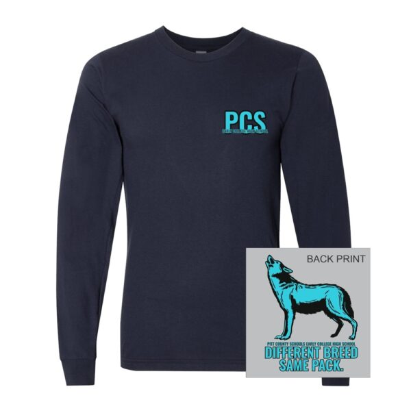 Alternative view of PCS ECHS | PCS Front/Back Print | Long-Sleeve Tee | Multiple Colors