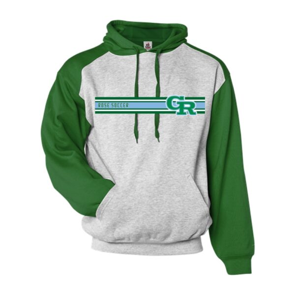 JH Rose Soccer |  Adult Athletic Fleece Sport Hood | GR Retro Stripes