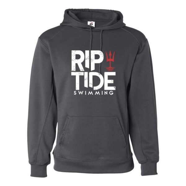 Alternative view of Riptide Swimming Block Logo |  Performance Hoodie | Multiple Colors
