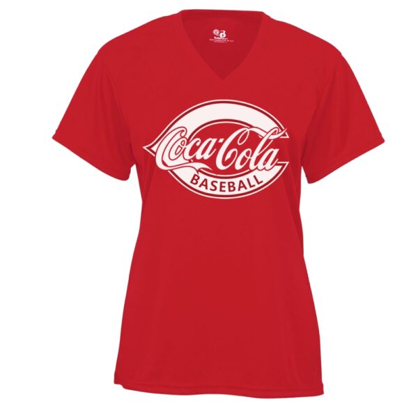 Coke Ladies V-Neck Performance Tee