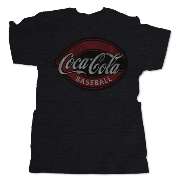 Coca-Cola Baseball TriBlend Black Distressed Tee | USA Made Tee