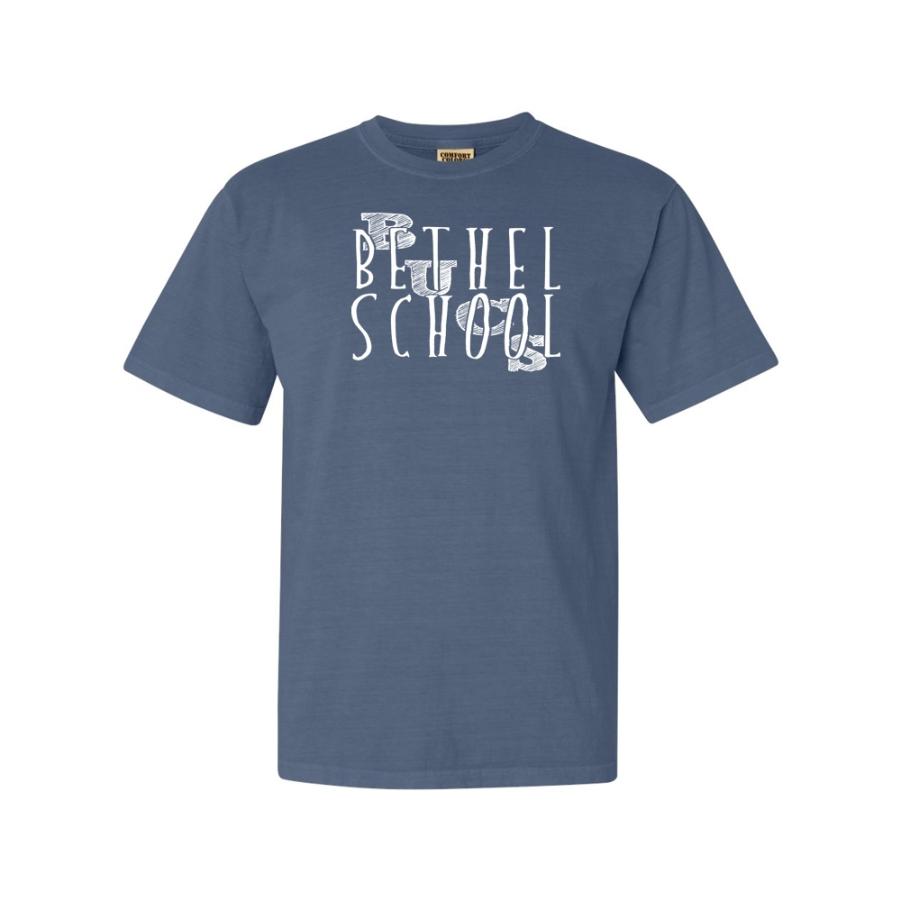 Bethel School | Bethel Bucs Slant Logo | Comfort Colors Tee | Multiple Colors
