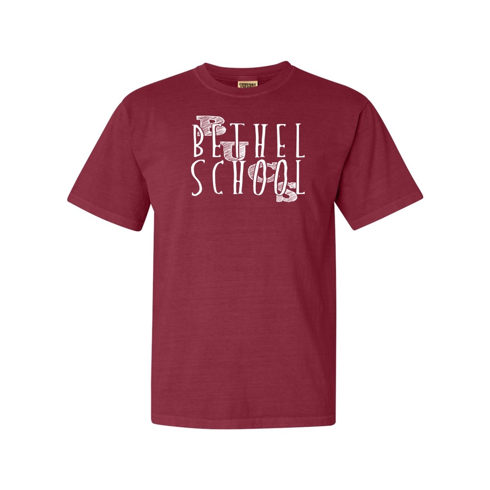 Bethel School | Bethel Bucs Slant Logo | Comfort Colors Tee | Multiple Colors