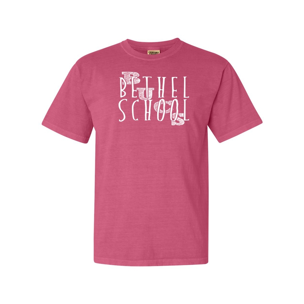 Bethel School | Bethel Bucs Slant Logo | Comfort Colors Tee | Multiple Colors