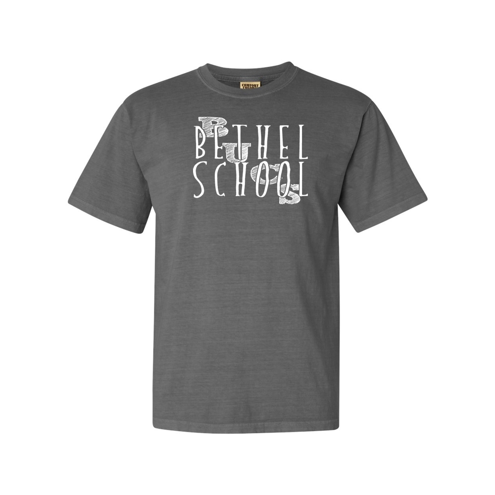 Bethel School | Bethel Bucs Slant Logo | Comfort Colors Tee | Multiple Colors
