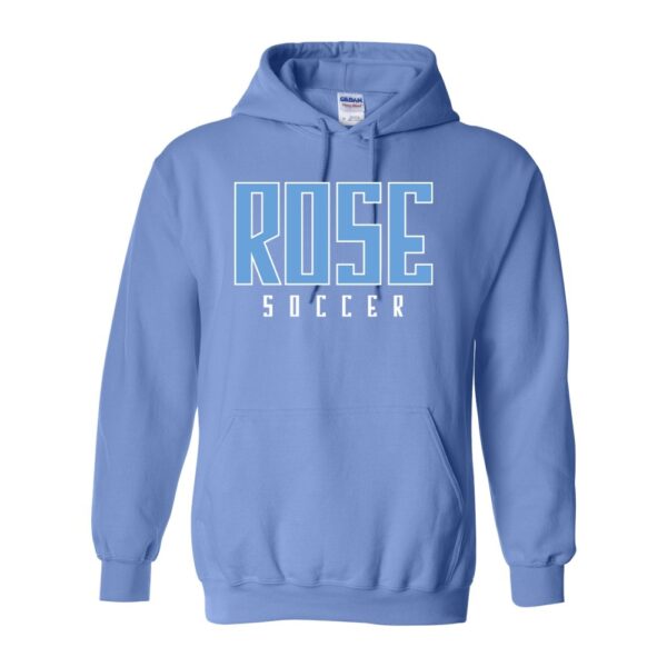 Alternative view of JH Rose Soccer Cotton Hooded Sweatshirt | Word Logo | Multiple Colors