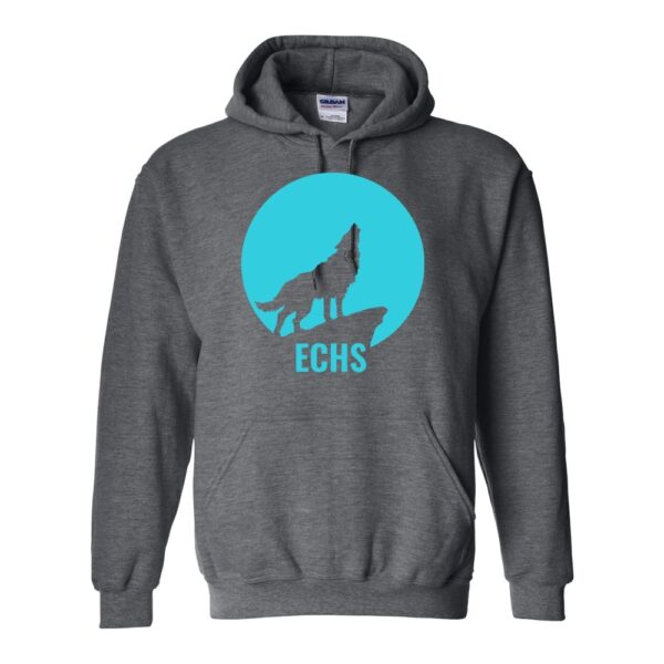 Alternative view of PCS ECHS | PCS Howling Moon | Cotton Hooded Sweatshirt | Multiple Colors