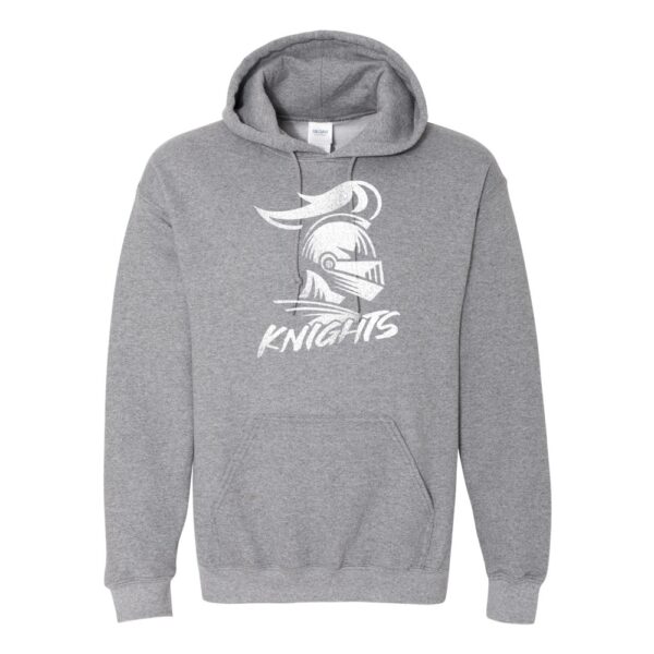 Ayden Middle  | Distressed Knights Logo | Cotton Hooded Sweatshirt | Multiple Colors